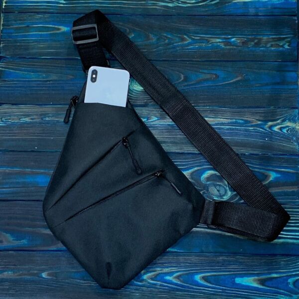 

Рюкзак-слинг-cумка-кобура-мессенджер / Мужская Сумка Crossbody за Плечо Черная