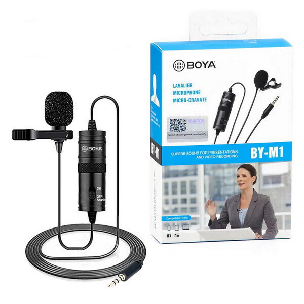 

Петличный микрофон Boya BY-M1 для смартфона, планшета, камеры, компьютера (6 м)