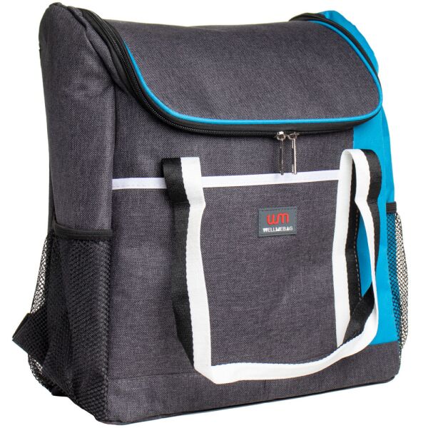 

Термосумка-рюкзак 32*17*37см 2020-5 серо-голубая