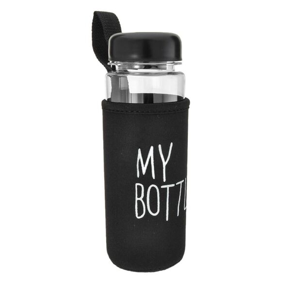 

Бутылка походная My bottle в термочехле черная