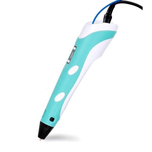 

3D-ручка SUNROZ Pen 2 с набором пластика и трафаретами Голубой (SUN2500)