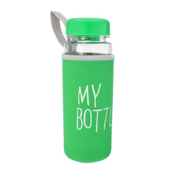 

Бутылка походная My bottle в термочехле салатовая