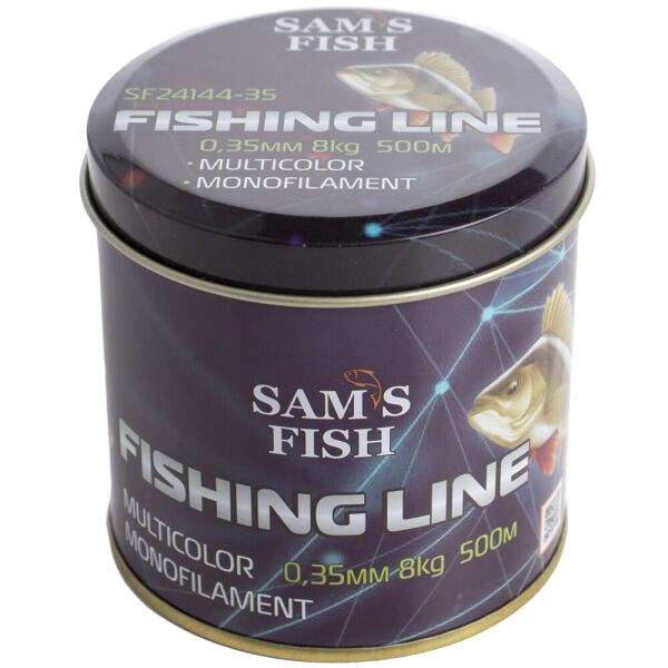 

Леска нейлон Sama's fish 500м*0.35мм Multicolor в метал.банке SF24144-35
