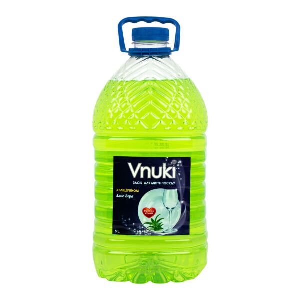 

Средство для мытья посуды Vnuki с глицерином, Алое 5 л.