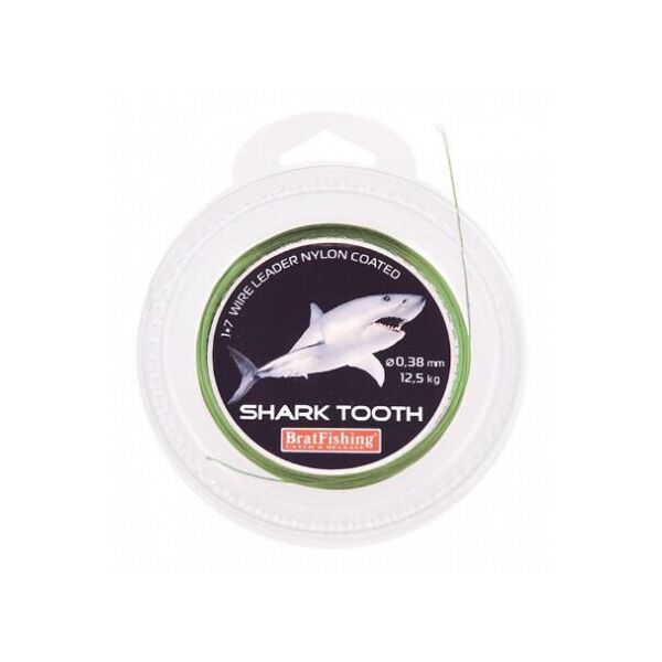 

Поводковый материал в нейлоновом покрытии BratFishing Shark Tooth 1x7 (зеленый 10м) 0.35мм 10.2кг