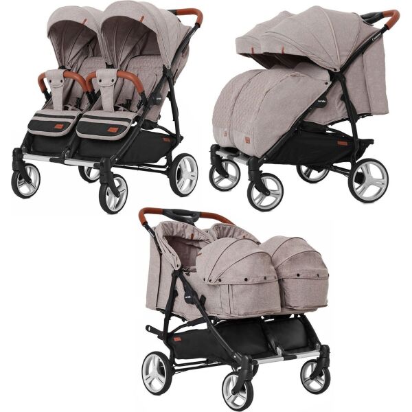 

Универсальная коляска 2 в 1 для двойни Carrello Connect CRL-55021 Cotton Beige (CRL-55021)
