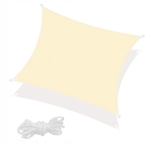 

Тент-парус теневой для дома, сада и туризма Springos SN1028 Light Yellow, 3x3 м