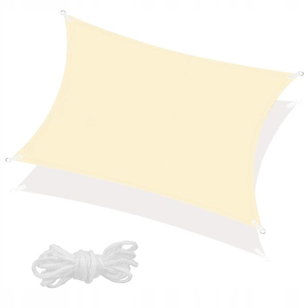 

Тент-парус теневой для дома, сада и туризма Springos SN1032 Light Yellow, 4x3 м