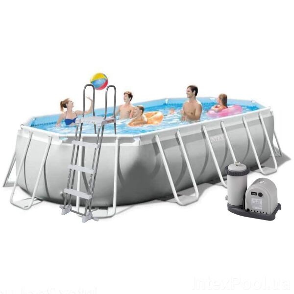 

Каркасный бассейн Intex 26796, 503х274х122 см (фильтр-насос, лестница, тент)