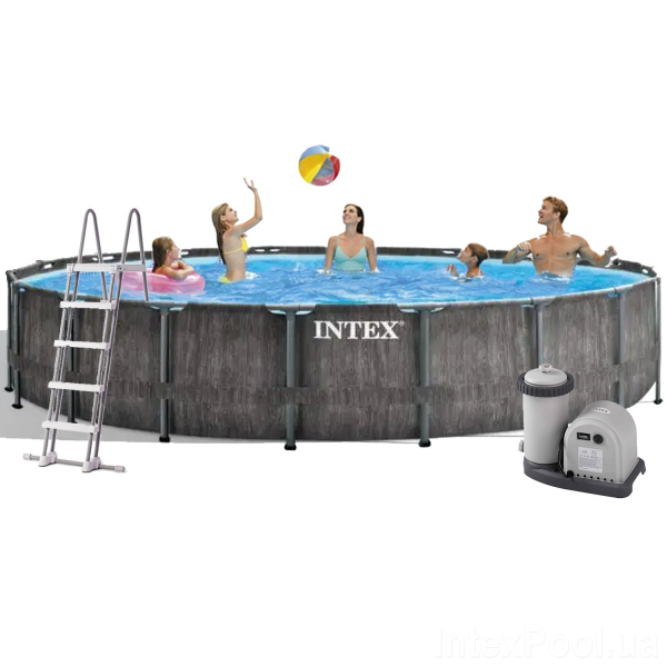 

Каркасный бассейн Intex 26744, 549х122 см (фильтр-насос, лестница, тент)