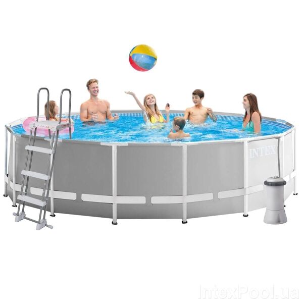 

Каркасный бассейн Intex 26726, 457х122 см (фильтр-насос, лестница, тент)