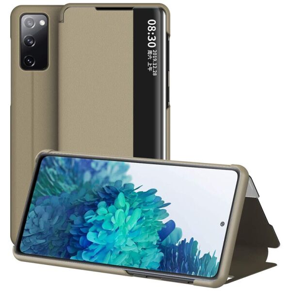 

Чехол-книжка Smart View Cover для Samsung Galaxy S20 FE Золотой