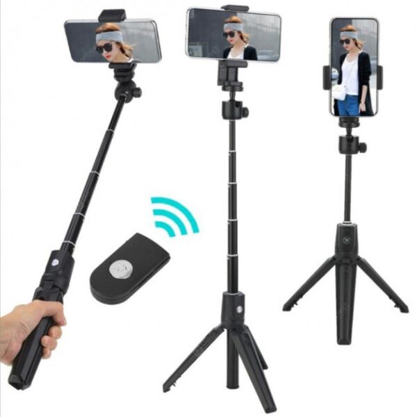 

Трипод для телефона Tripod K20 Селфи-палка с пультом Bluetooth Монопод Black
