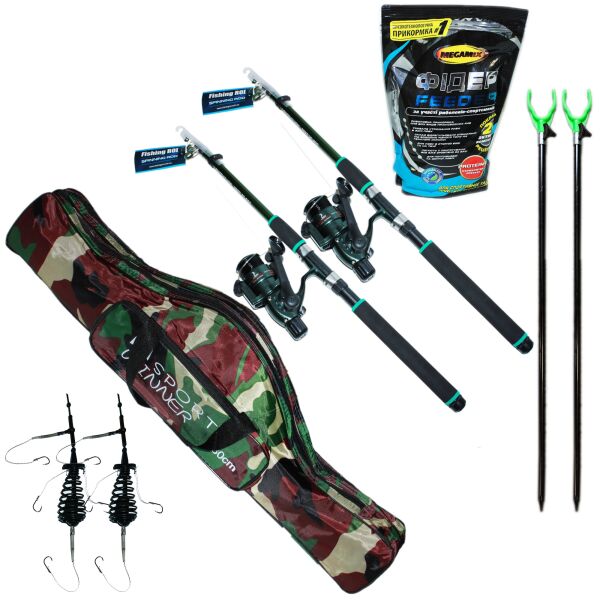 

Рыболовный набор 2 спиннинга Fishing ROI Reflex 2.70 м. + чехол
