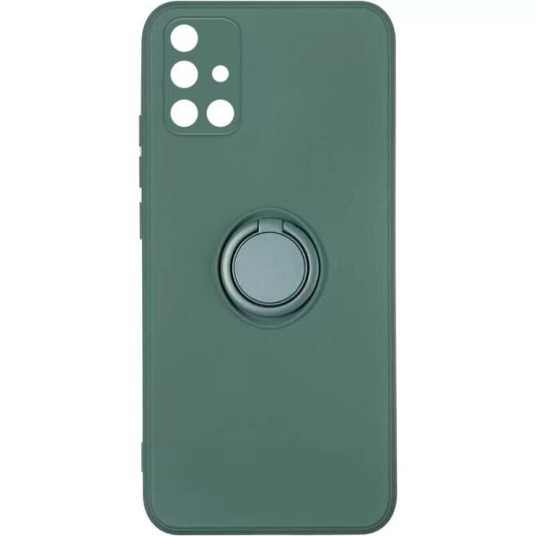 

Чехол TPU Candy Ring Full Camera для Samsung Galaxy A71 Зеленый / Pine green