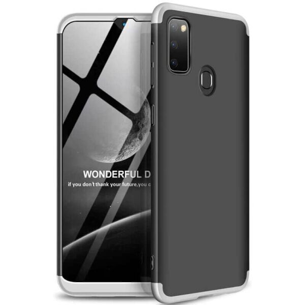 

Пластиковая накладка GKK LikGus 360 градусов (opp) для Samsung Galaxy M30s / M21 Черный / Серебряный