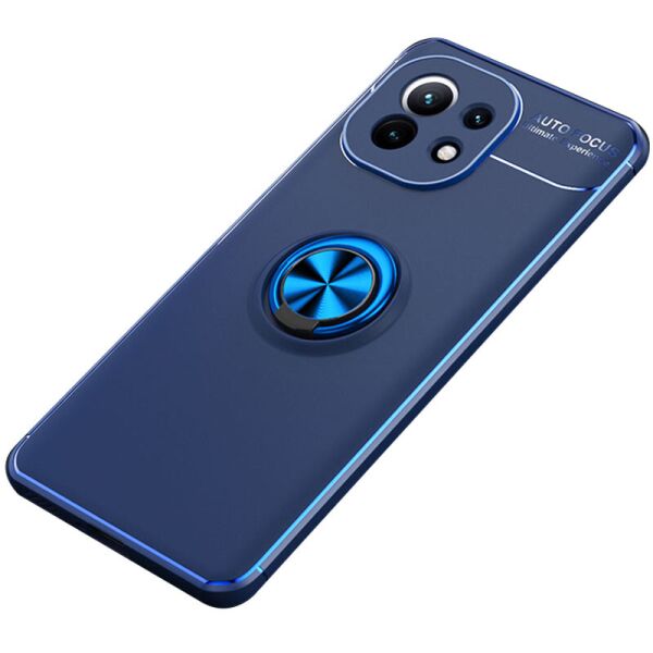 

TPU чехол Deen ColorRing под магнитный держатель (opp) для Xiaomi Mi 11 Синий / Синий