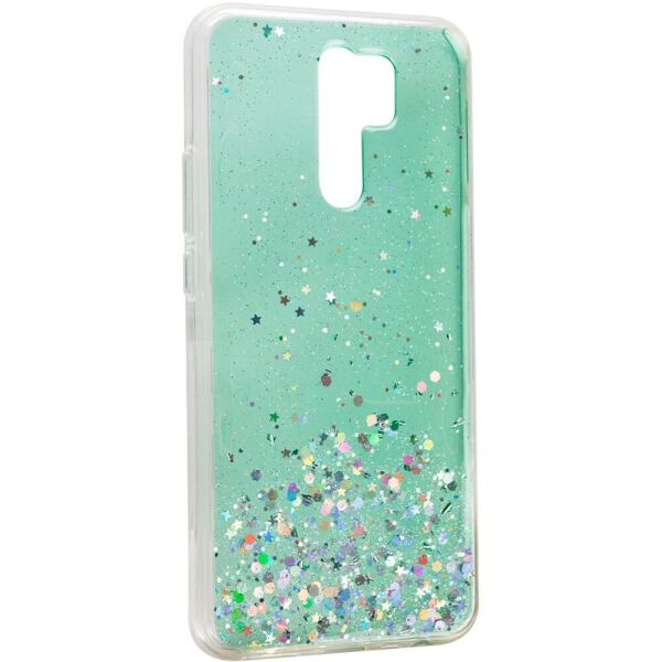 

TPU чехол Star Glitter для Xiaomi Redmi 9 Прозрачный / Мятный