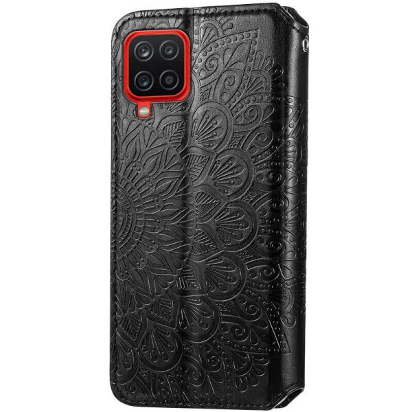 

Кожаный чехол книжка GETMAN Mandala (PU) для Samsung Galaxy A12 Черный