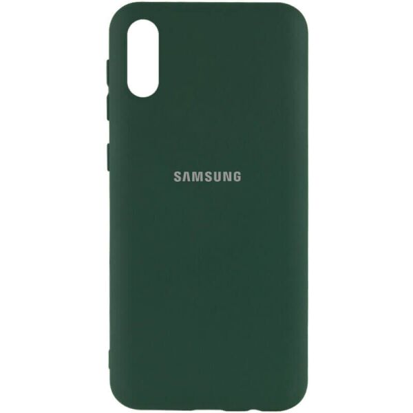 

Чехол Silicone Cover My Color Full Protective (A) для Samsung Galaxy A02 Зеленый / Dark green