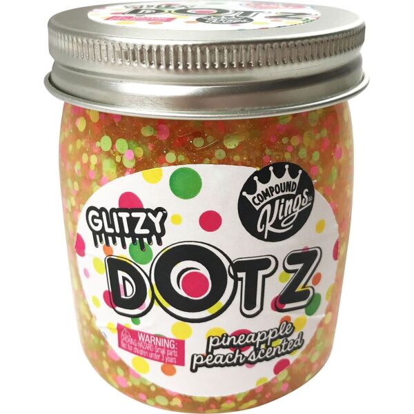 

Лизун Slime Compound Kings - Glitzy Dotz, аромат Ананас-персик, 210 g (г)