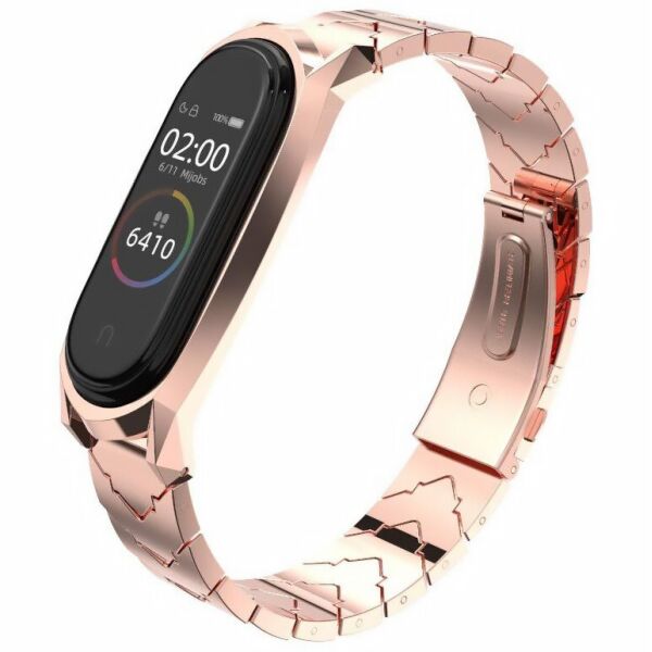 

Ремешок MiJobs V-Style Metal Strap для Xiaomi Mi Band 3/4/5 Rose Gold