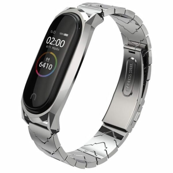 

Ремешок MiJobs V-Style Metal Strap для Xiaomi Mi Band 3/4/5 Silver