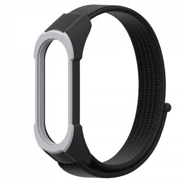 

Ремешок Colored Nylon Strap для Xiaomi Mi Band 3/4/5 Black White