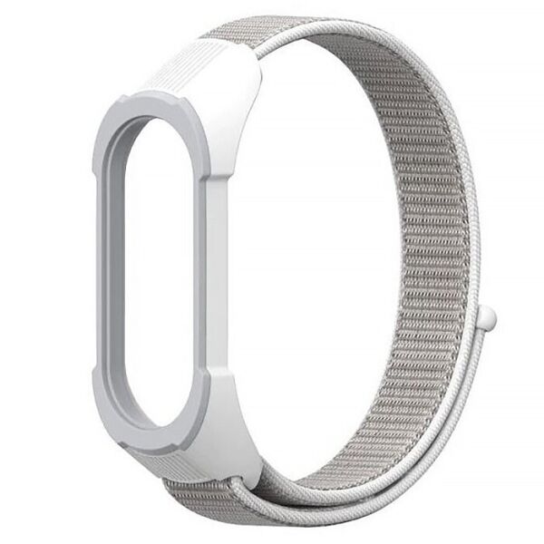 

Ремешок Colored Nylon Strap для Xiaomi Mi Band 3/4/5 White Grey
