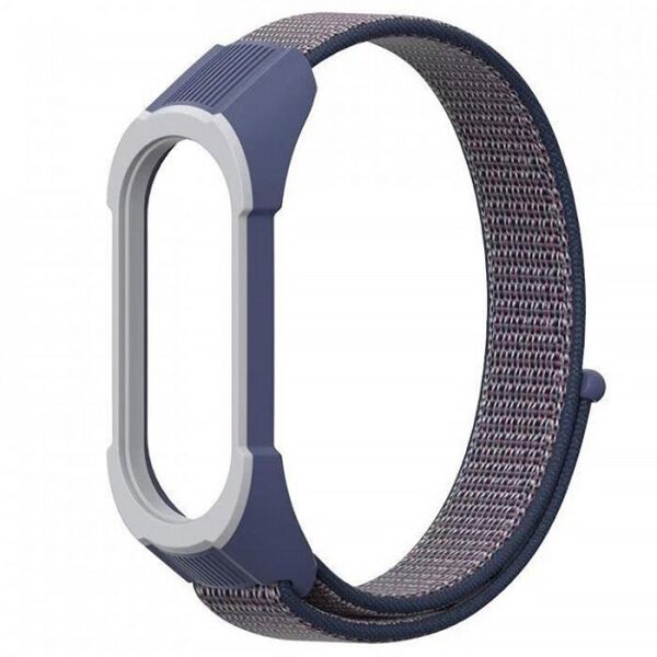 

Ремешок Colored Nylon Strap для Xiaomi Mi Band 3/4/5 Blue Grey