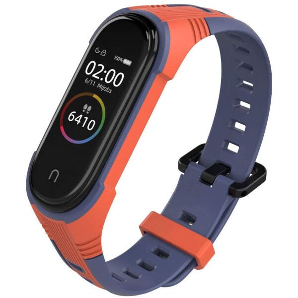 

Ремешок MiJobs Two-Color Strap для Xiaomi Mi Band 3/4/5 Orange Blue