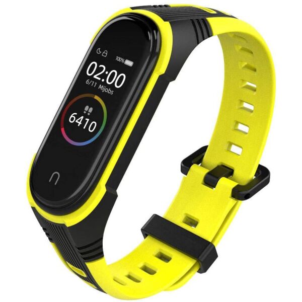 

Ремешок MiJobs Two-Color Strap для Xiaomi Mi Band 3 / 4 / 5 Black Yellow