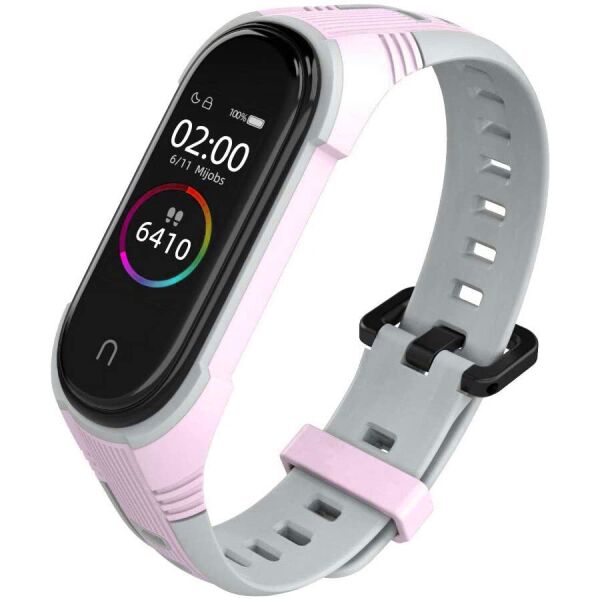 

Ремешок MiJobs Two-Color Strap для Xiaomi Mi Band 3/4/5 Light Pink