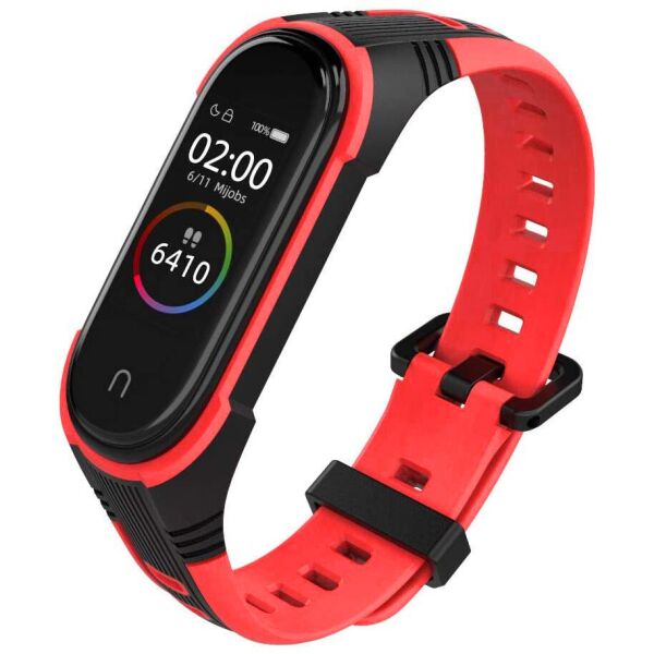 

Ремешок MiJobs Two-Color Strap для Xiaomi Mi Band 3 / 4 / 5 Red