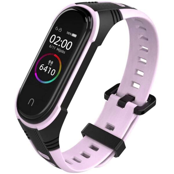 

Ремешок MiJobs Two-Color Strap для Xiaomi Mi Band 3 / 4 / 5 Pink