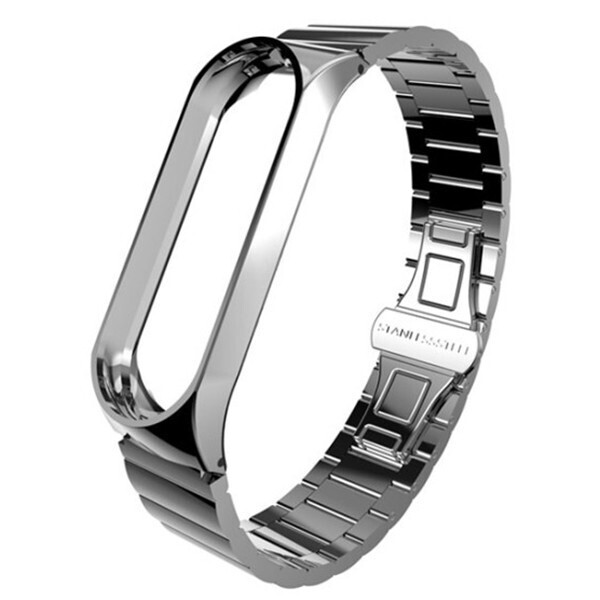 

Ремешок Metal Armor Strap для Xiaomi Mi Band 5 Silver