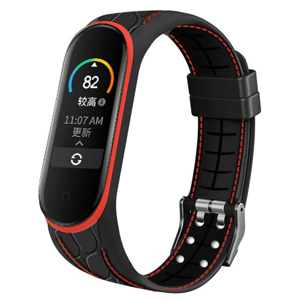

Ремешок Bamboo Pattern для Xiaomi Mi Band 5 Red