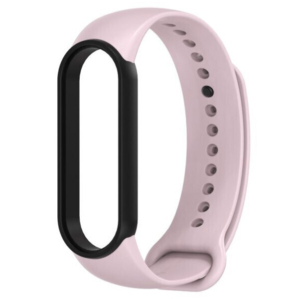

Ремешок MiJobs Double Color для Xiaomi Mi Band 5 Pink Black