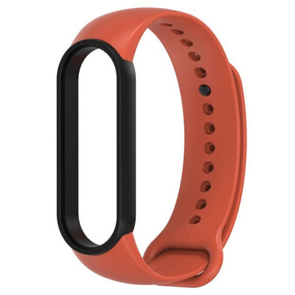 

Ремешок MiJobs Double Color для Xiaomi Mi Band 5 Orange Black