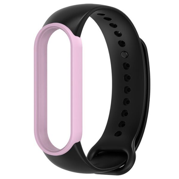 

Ремешок MiJobs Double Color для Xiaomi Mi Band 5 Black Pink