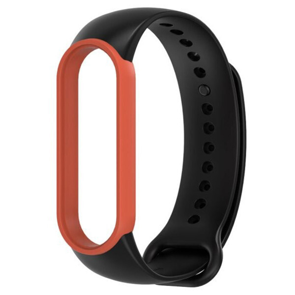 

Ремешок MiJobs Double Color для Xiaomi Mi Band 5 Black Orange