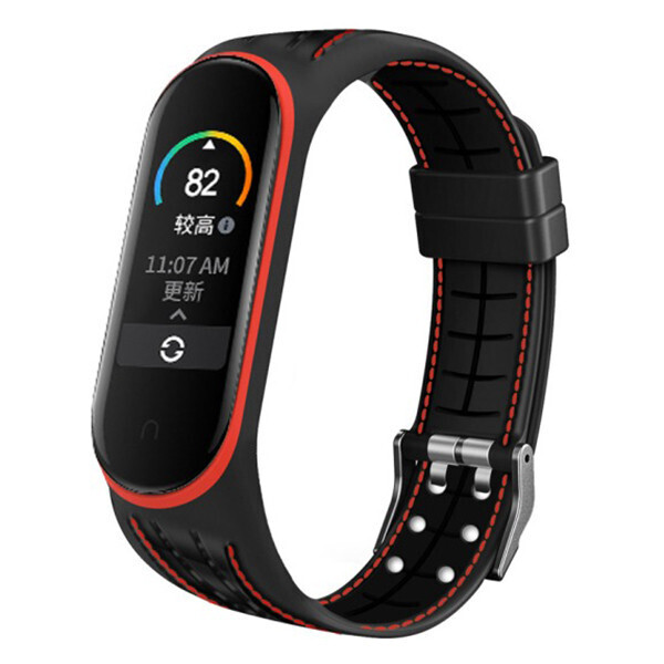 

Ремешок Two-line Strap для Xiaomi Mi Band 5 Red