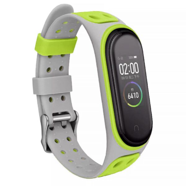 

Ремешок Silicone Strap для Xiaomi Mi Band 5 Grey Green