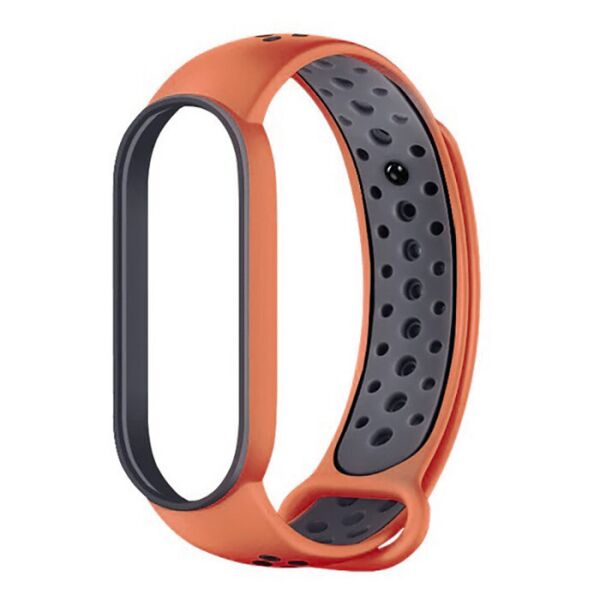 

Ремешок Double Color Strap для Xiaomi Mi Band 5 Orange-Grey