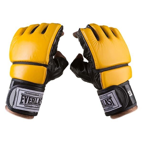 

Перчатки Ever для единоборств, MMA, кожа, XL, желтый, EVLTH4019