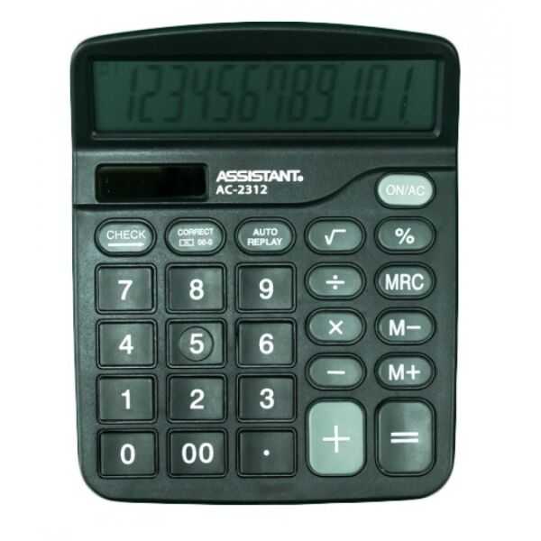 

Калькулятор ASSISTANT АС-2312 black 12 разрядов