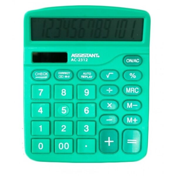 

Калькулятор ASSISTANT АС-2312 green 12 разрядов