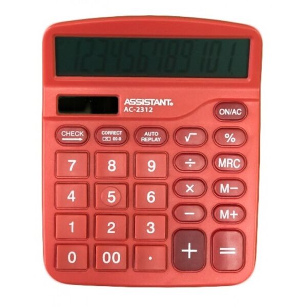 

Калькулятор ASSISTANT АС-2312 red 12 разрядов