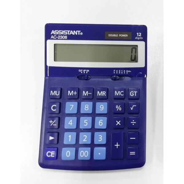 

Калькулятор ASSISTANT АС-2308 dark blue 12 разрядов