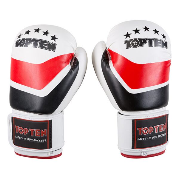 

Боксерские перчатки TopTen, DX, 10oz, бело-красный, TT31-10W